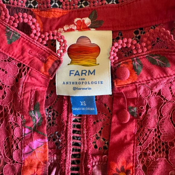 Farm Rio red printed blouse - Picture 5 of 5